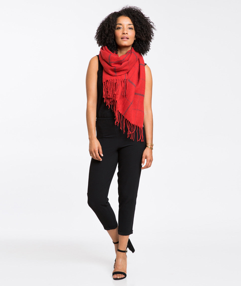 Renee Windowpane Scarf