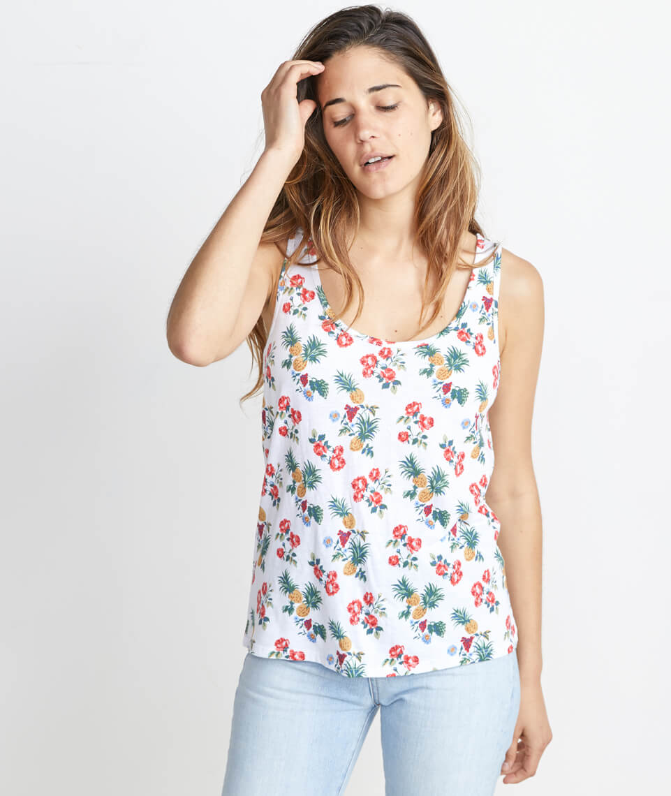 Logan Tank Pineapple Floral