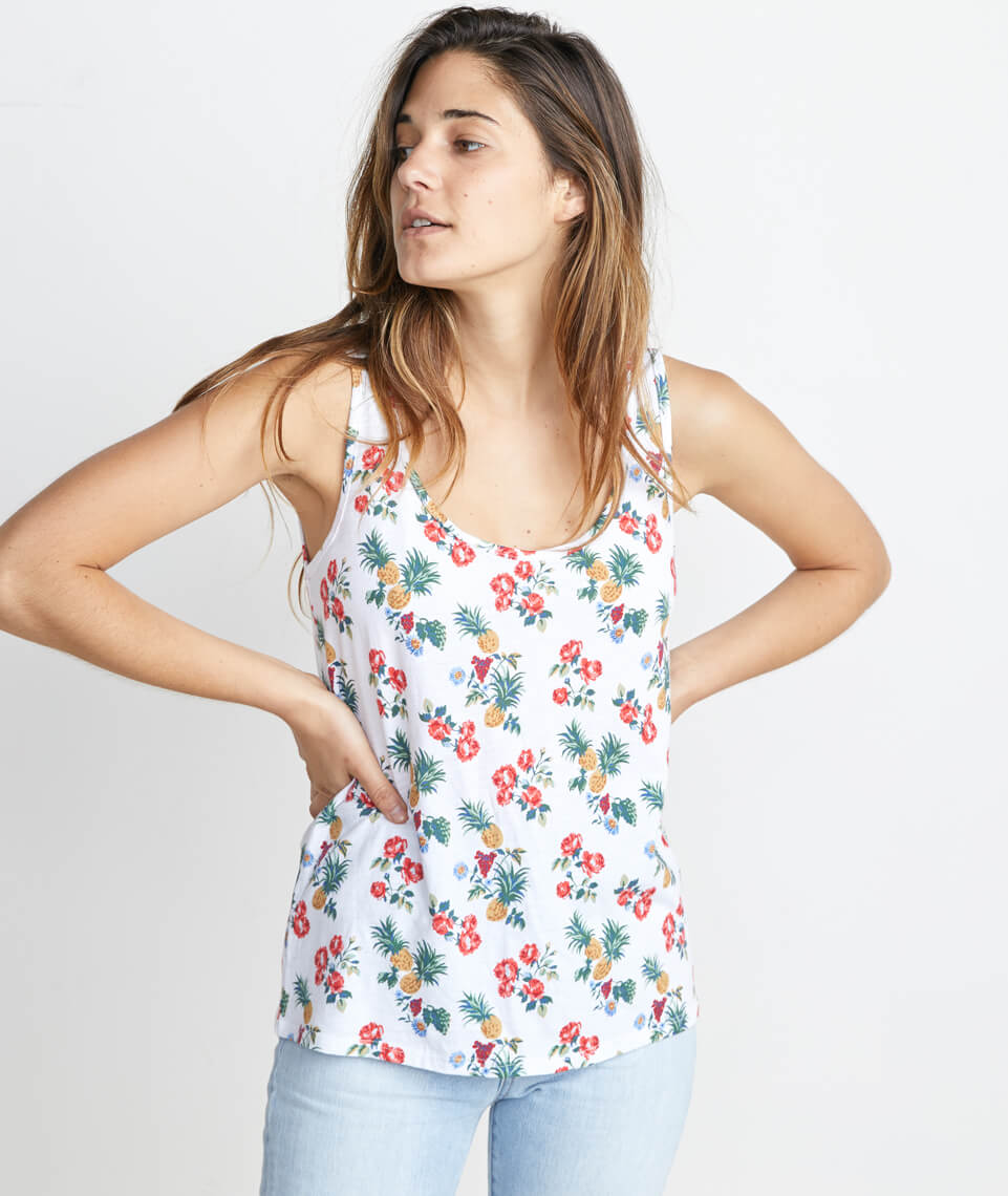 Logan Tank Pineapple Floral