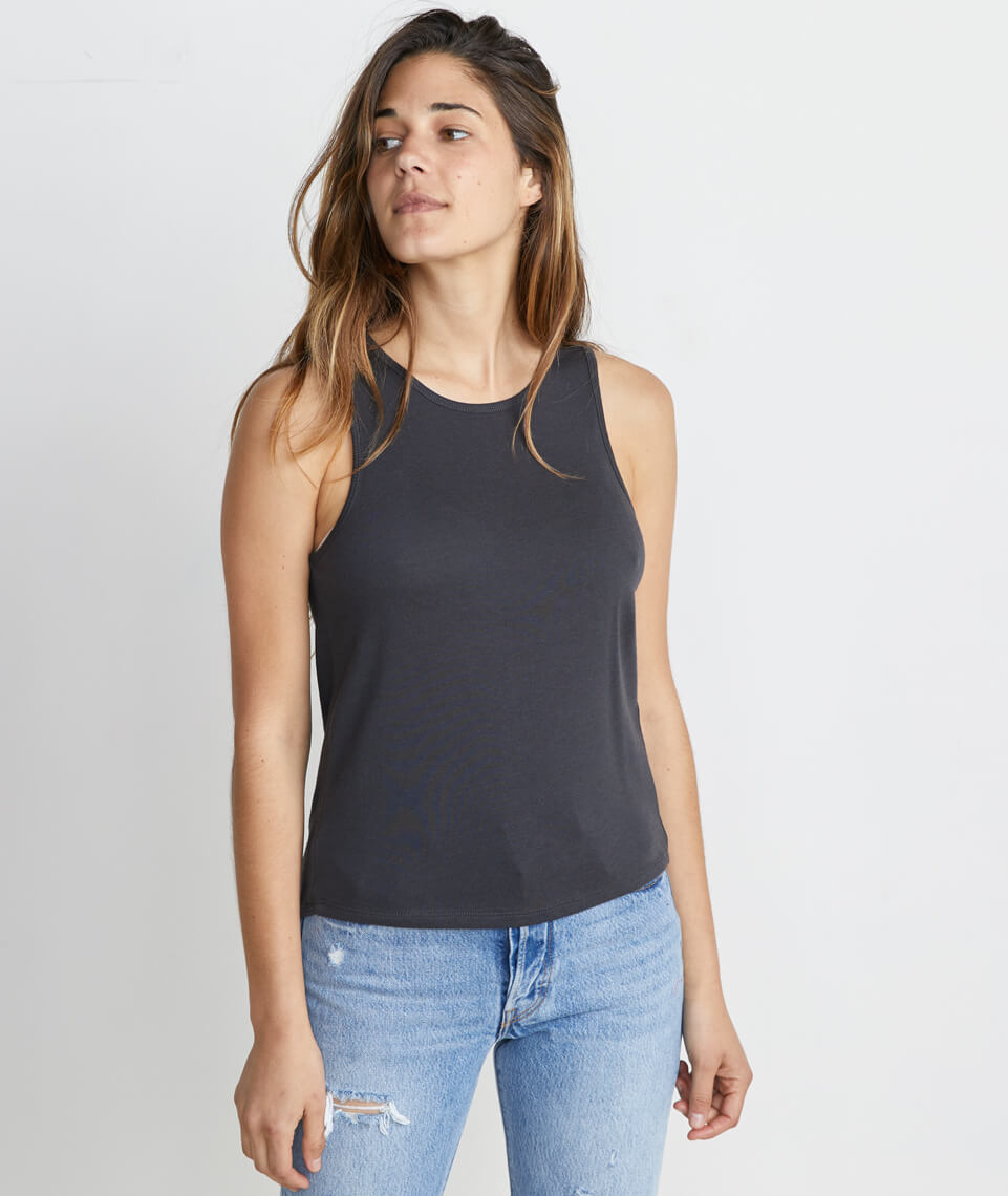 Lori Tie Back Tank Faded Black