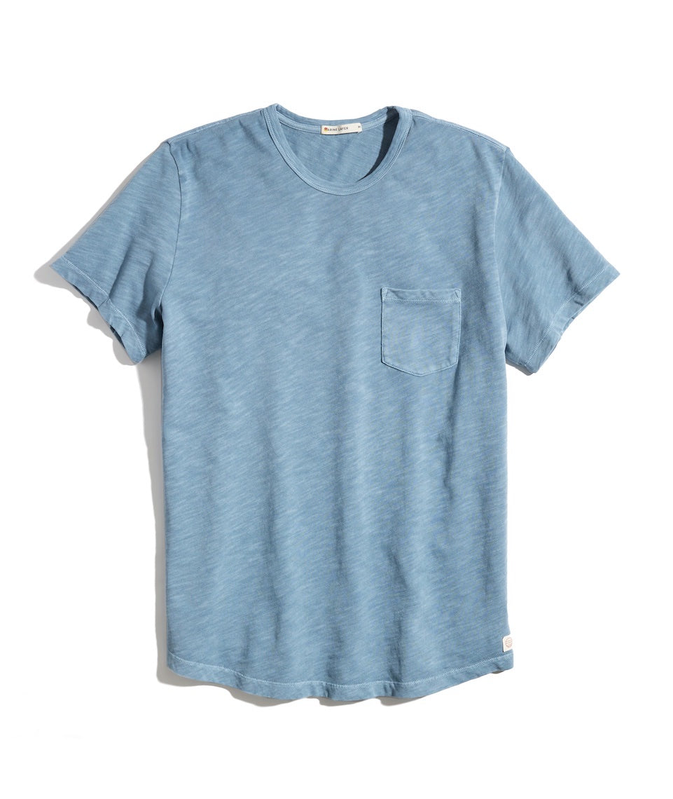 Vintage Heavy Slub Pocket Tee Provincial Blue