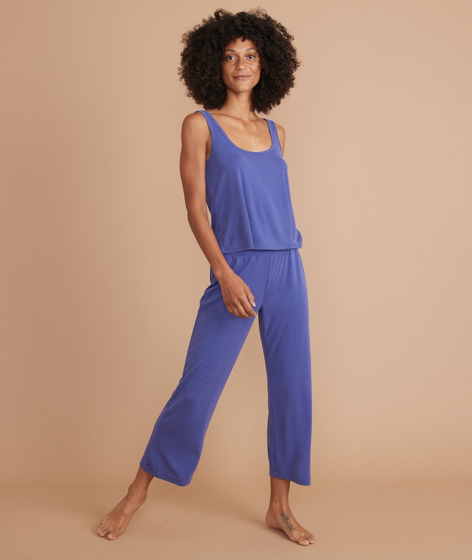 Luxe Rib 7/8 Pant Orient Blue