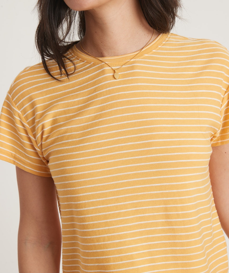 Lydia Textured Stripe Top Gold