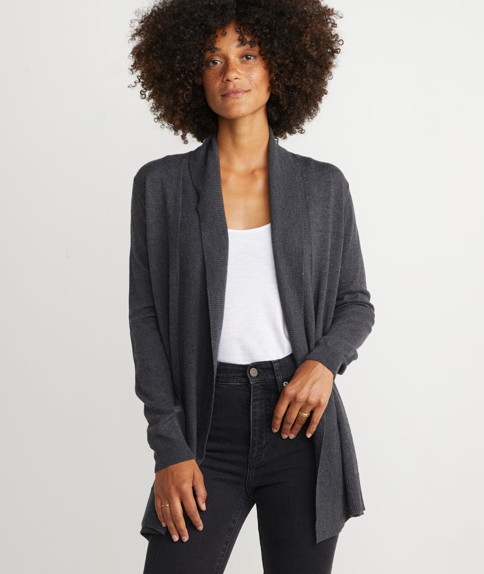 Mae Cardigan Charcoal Heather