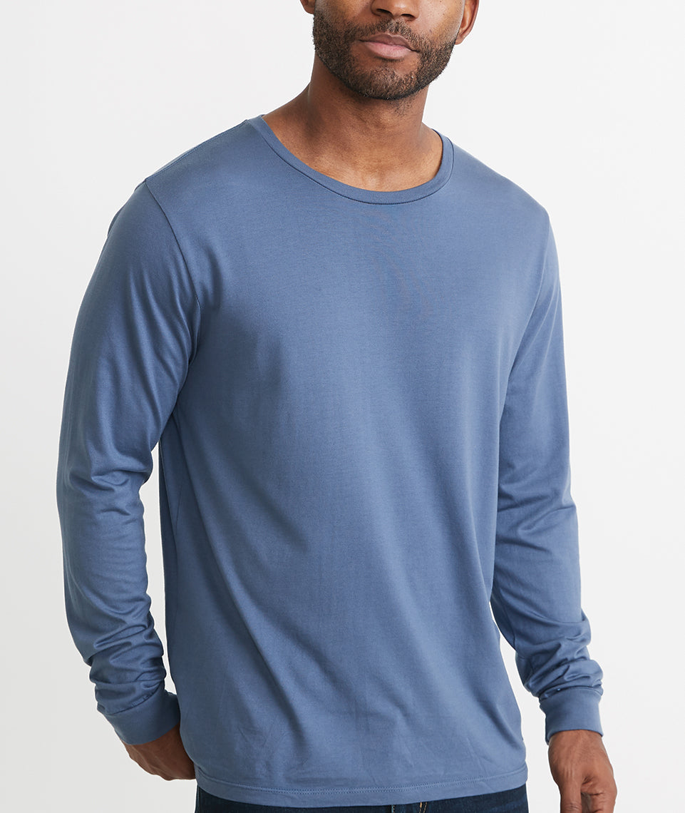 Men's Signature Crew Graphic T-Shirt | Light Blue | XL by Marine Layer