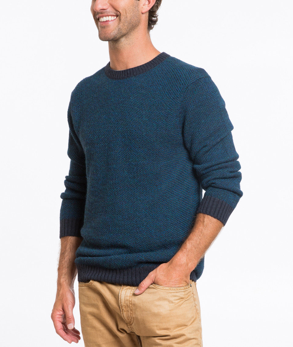 Gannet Crewneck Sweater - Navy and Teal