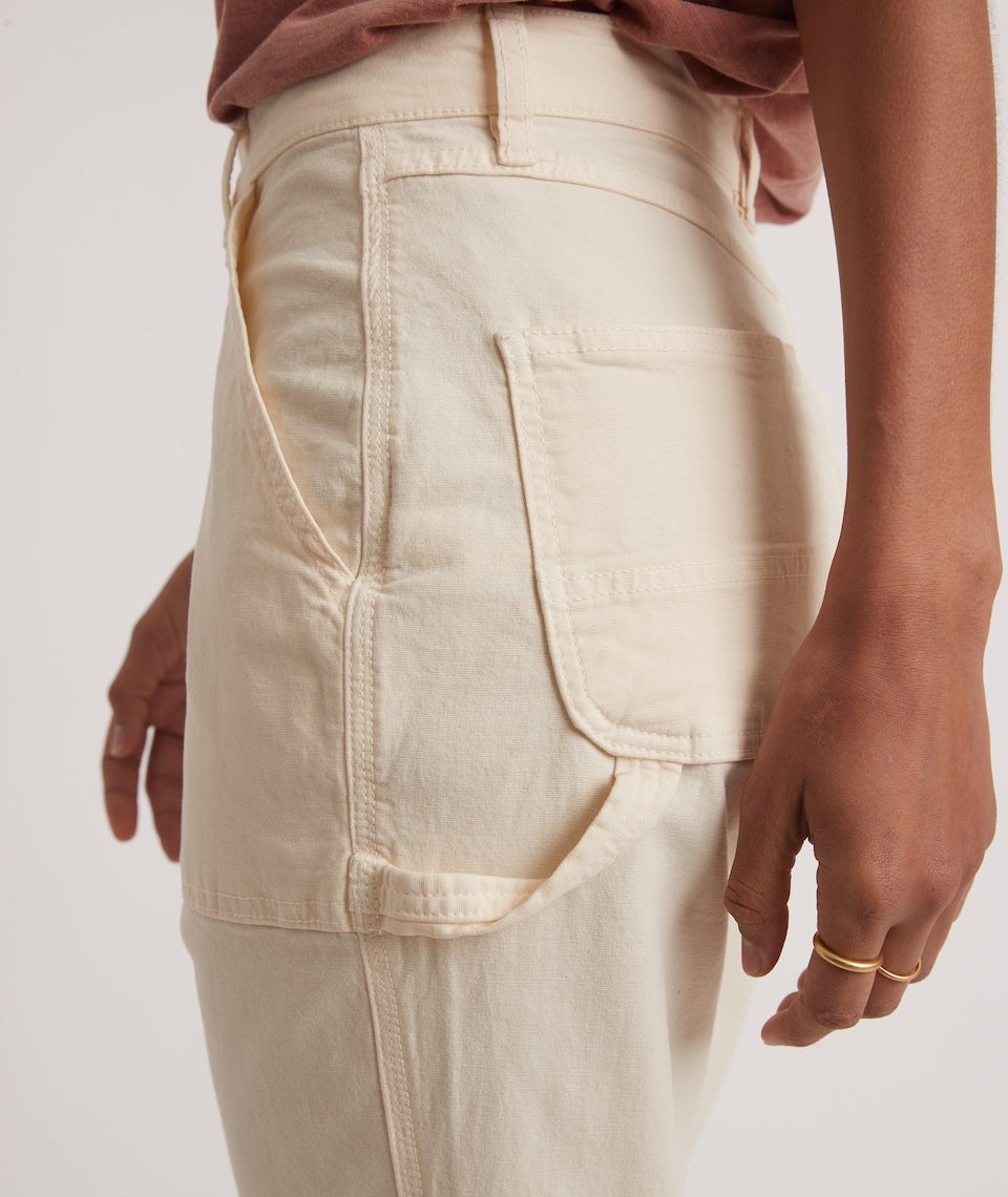 Reclaimed Vintage Linen Cargo Pants in White