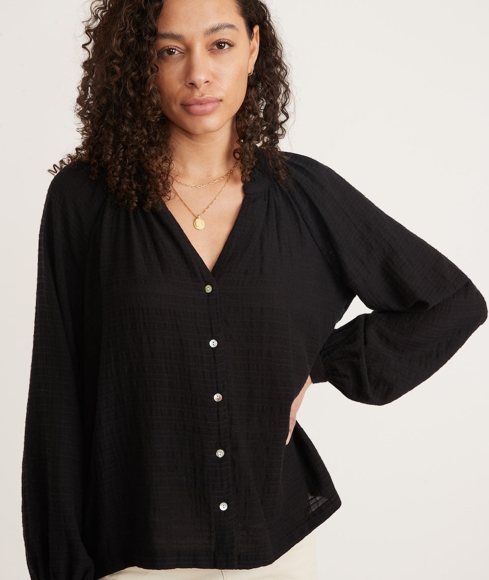 Nixi Collarless Blouse