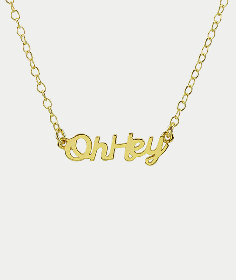 Kris Nations Oh Hey Custom Script Necklace