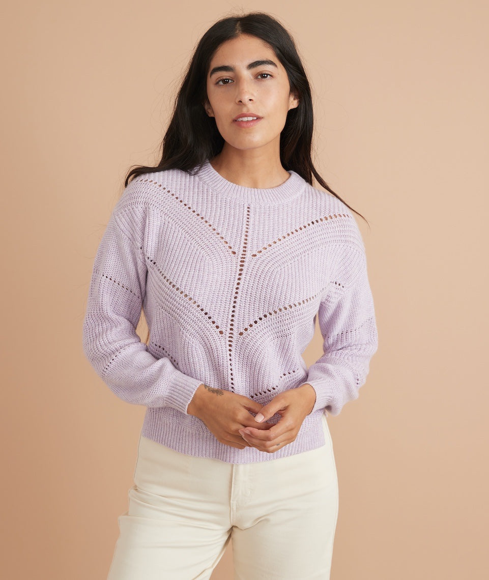 Olivia Crewneck Sweater Lavender Heather