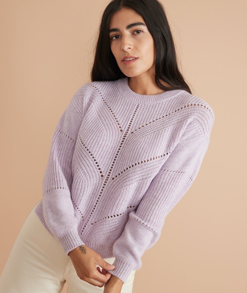 Olivia Crewneck Sweater Lavender Heather