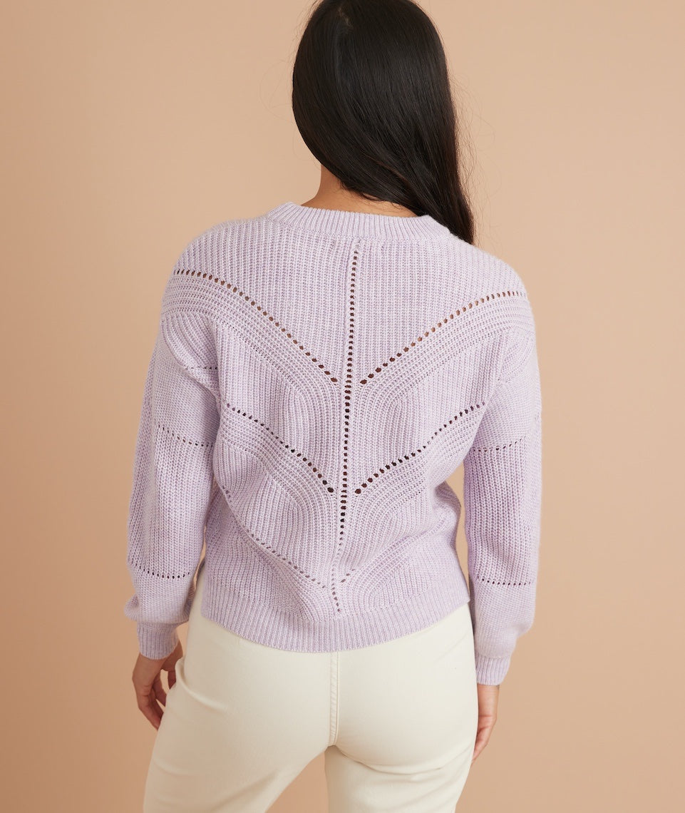 Olivia Crewneck Sweater Lavender Heather