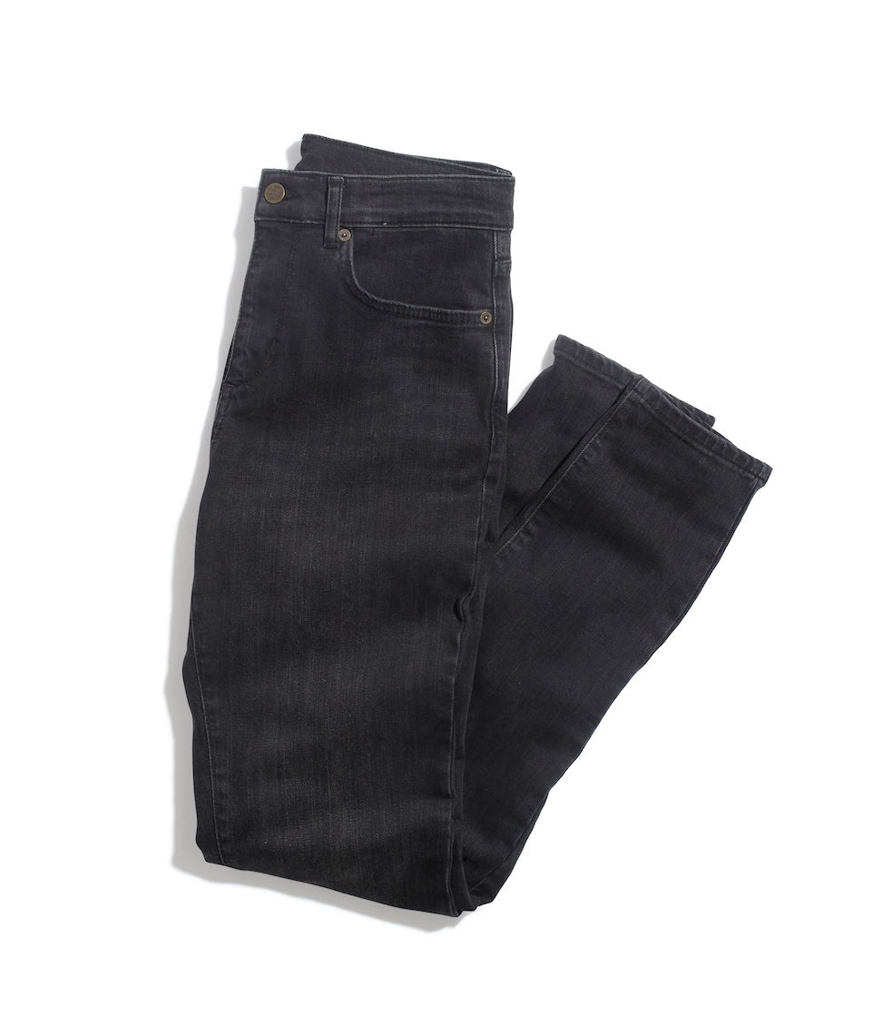 5 Pocket Slim Straight Fit Jean Washed Black