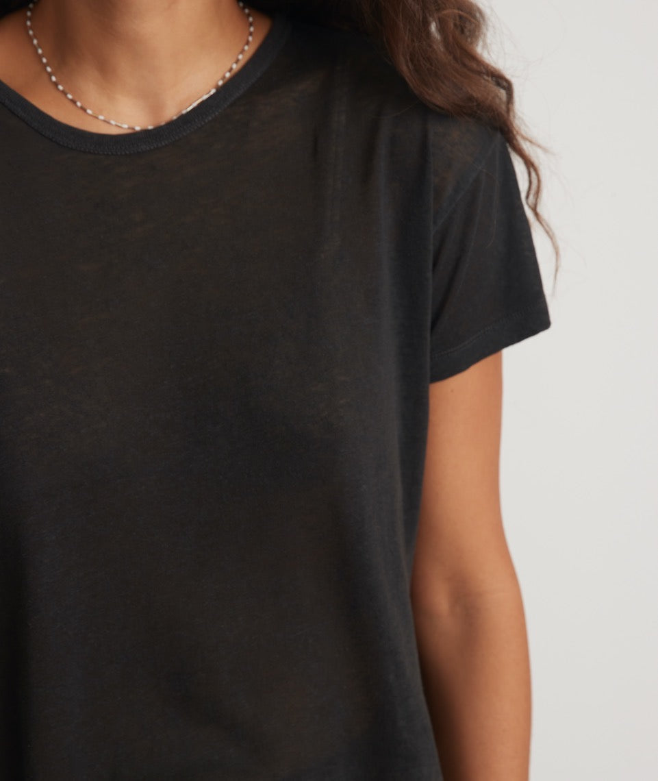 Hemp Cotton Oversized Tee Faded Black