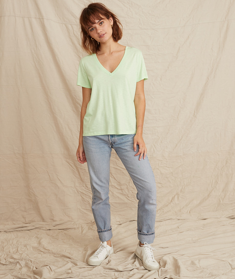 Boyfriend V-Neck Lime