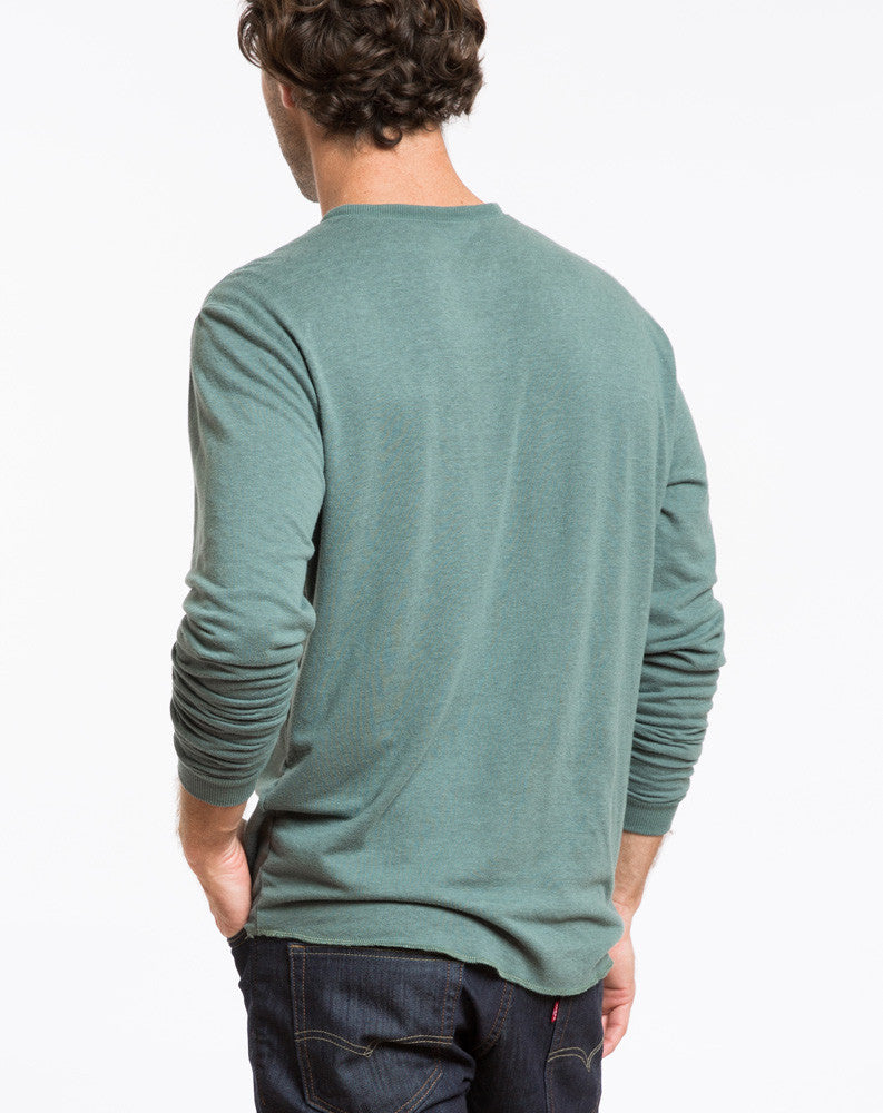 Double Knit Henley Pine Grove