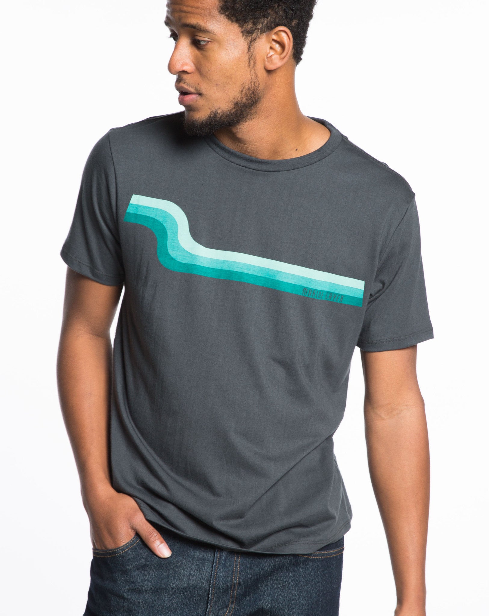 Slow Wave Graphic Tee - Asphalt