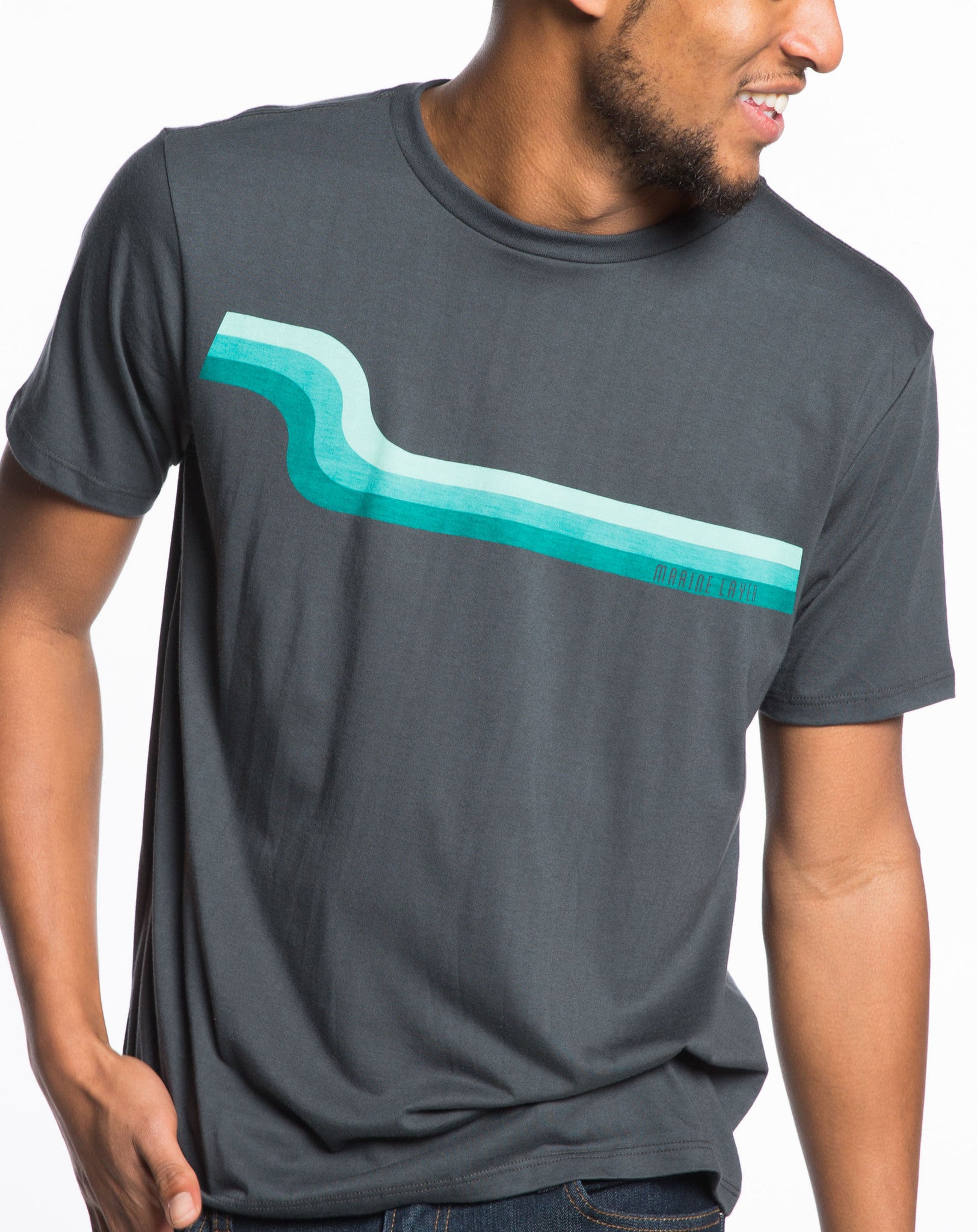 Slow Wave Graphic Tee - Asphalt