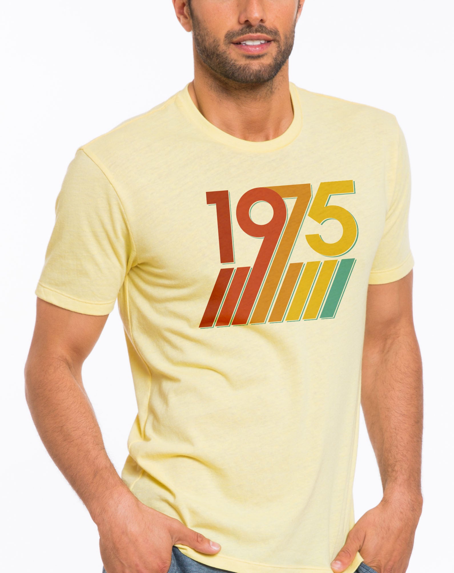 1975 Graphic Tee - Faded Yellow