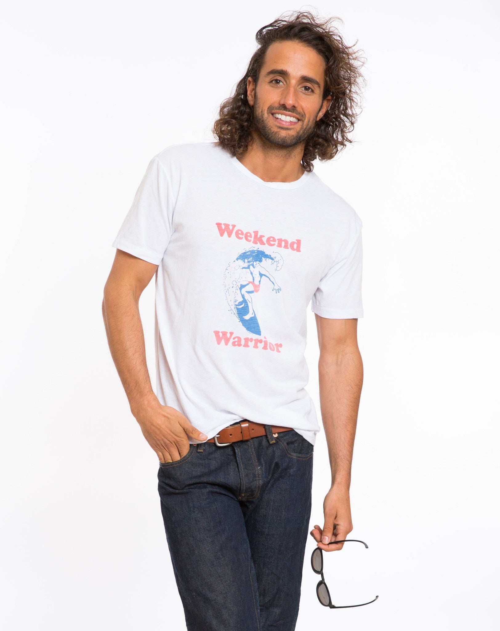 Weekend Warrior Graphic Tee - White