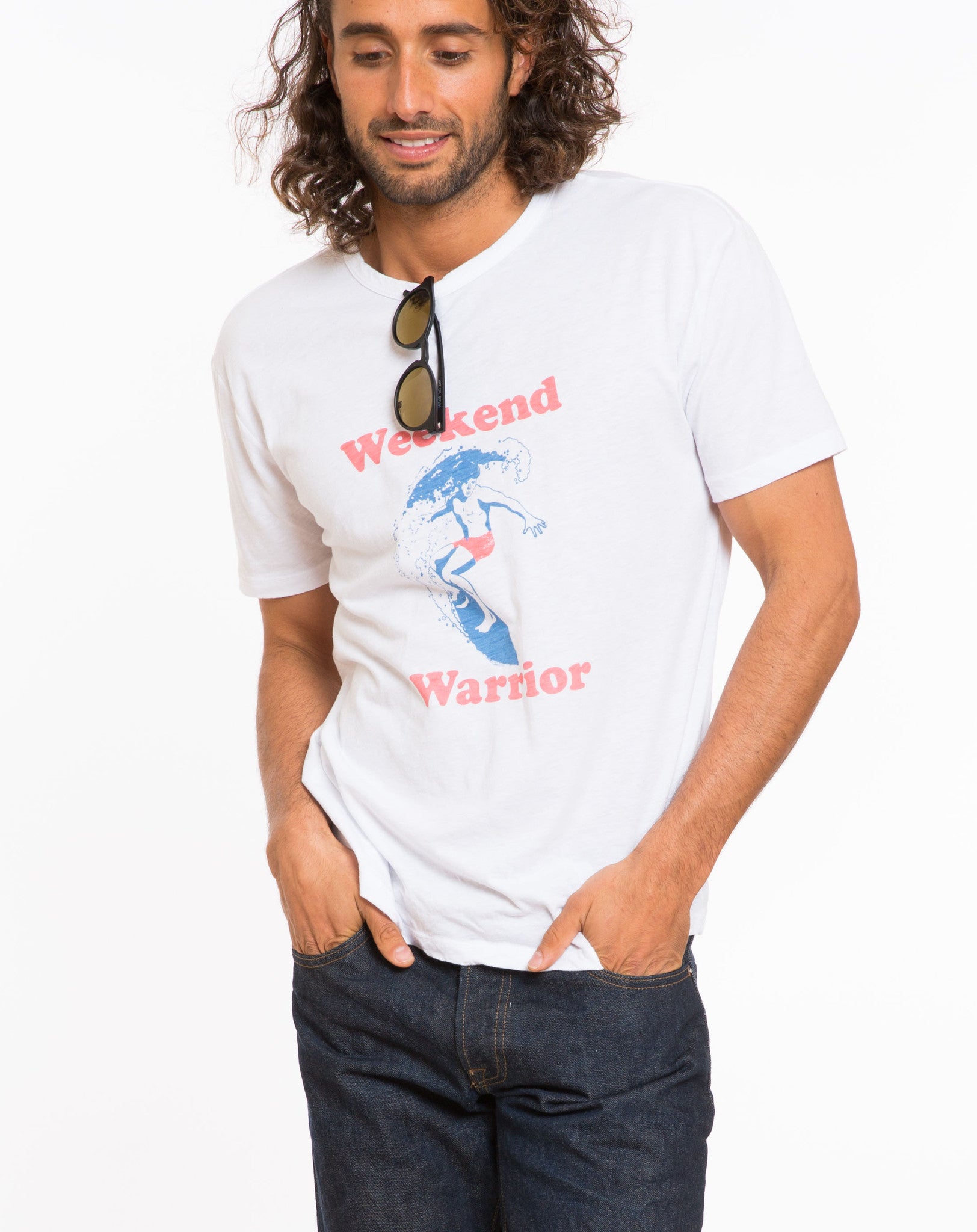 Weekend Warrior Graphic Tee - White