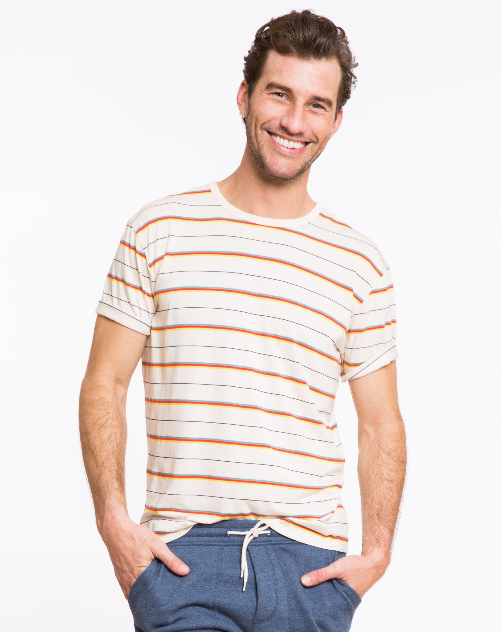 Beach Boys Retro Stripe Tee - Natural