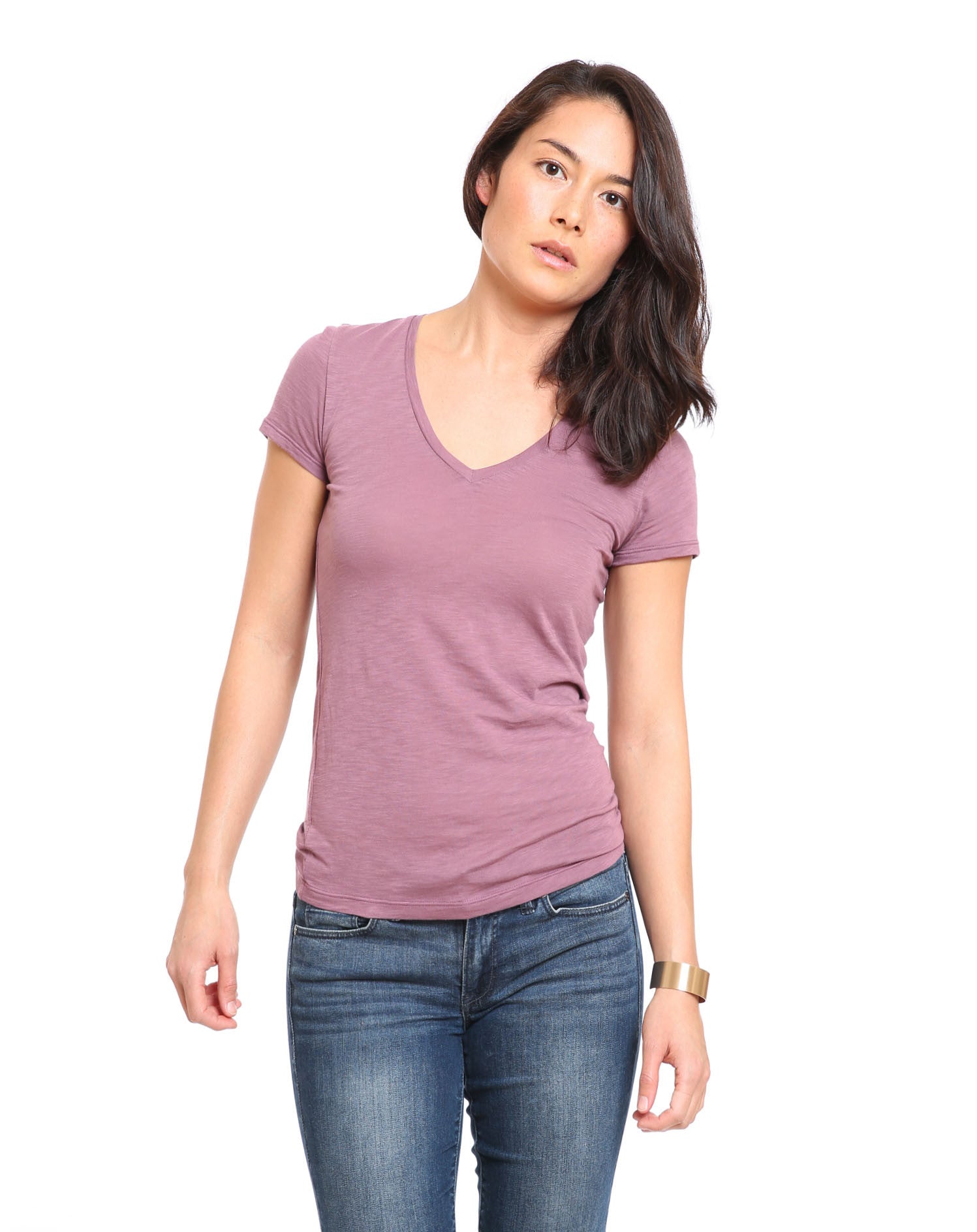 Slub V-Neck