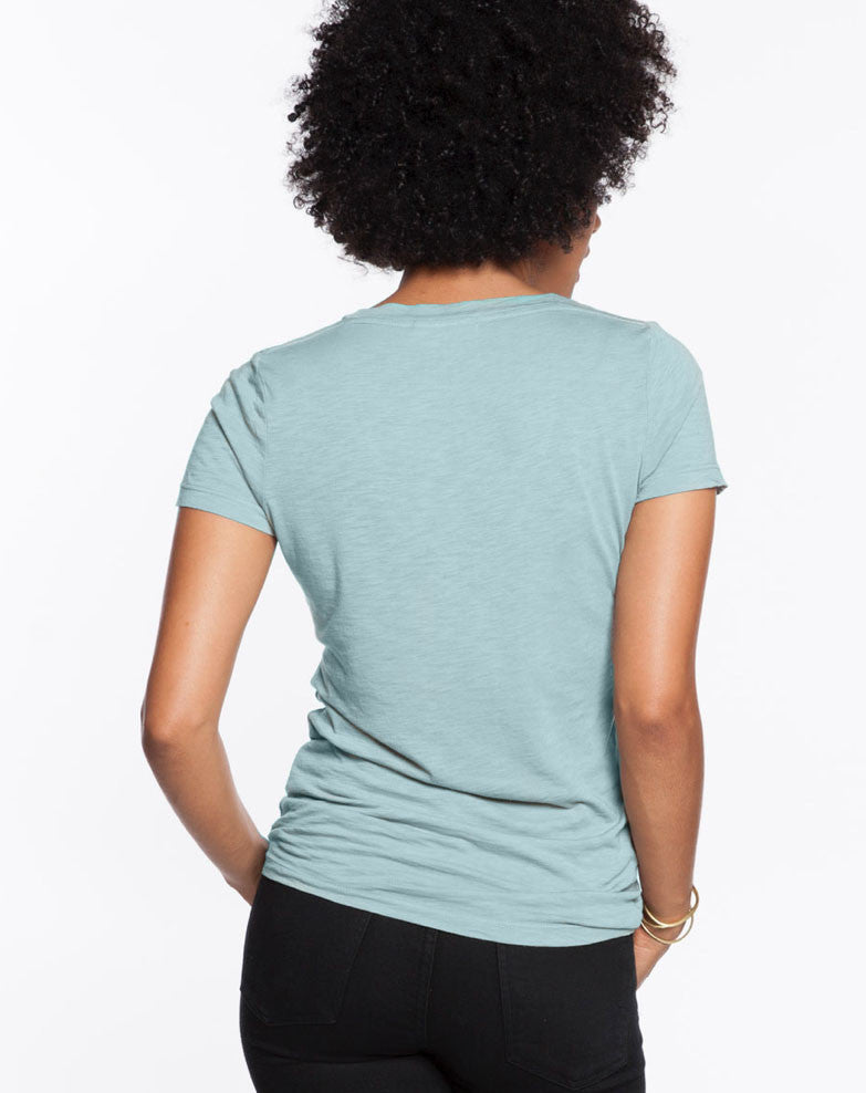 Slub V-Neck - Stone Blue