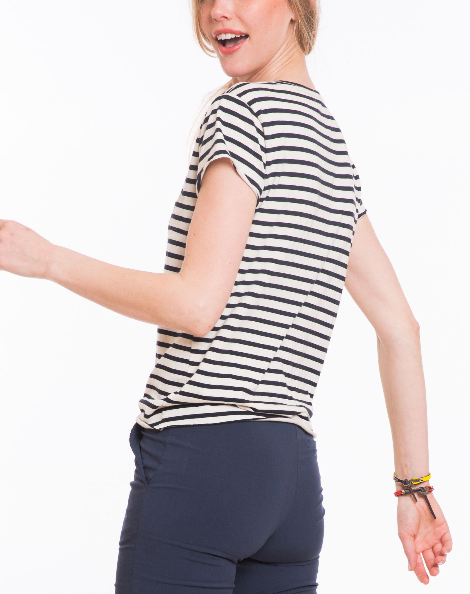 Darby Striped Painters V-Neck