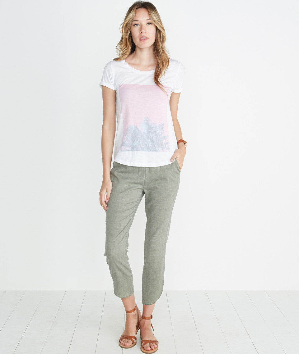 Palm Printed Boyfriend Tee