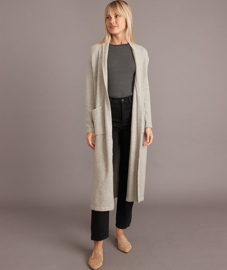 Quinn Duster Cardigan Frost Grey