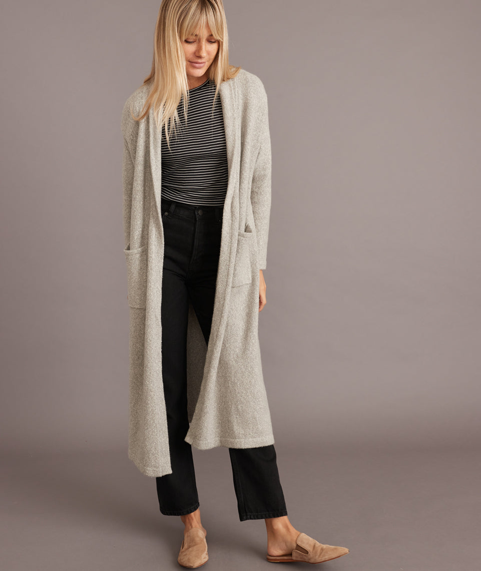 Quinn Duster Cardigan Frost Grey