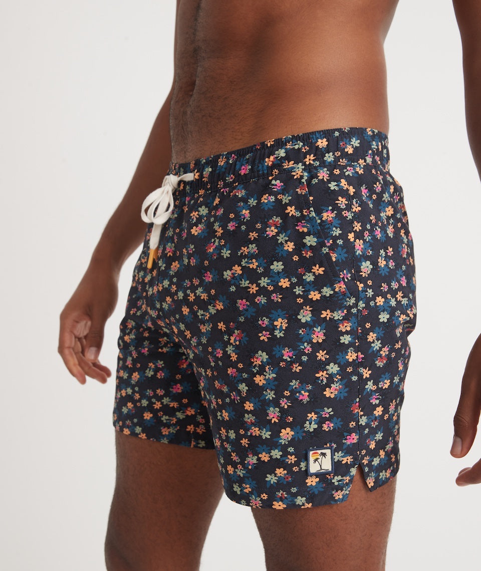 Rincon Swim Trunk India Ink Mini Floral