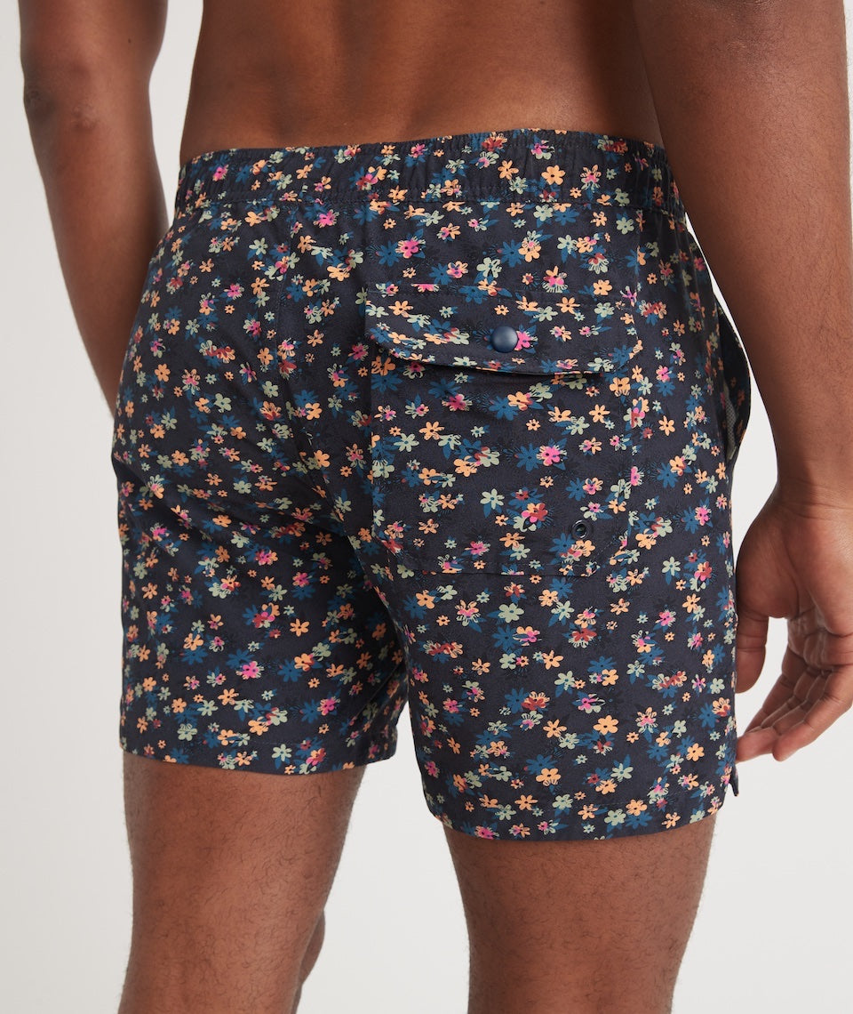 Rincon Swim Trunk India Ink Mini Floral