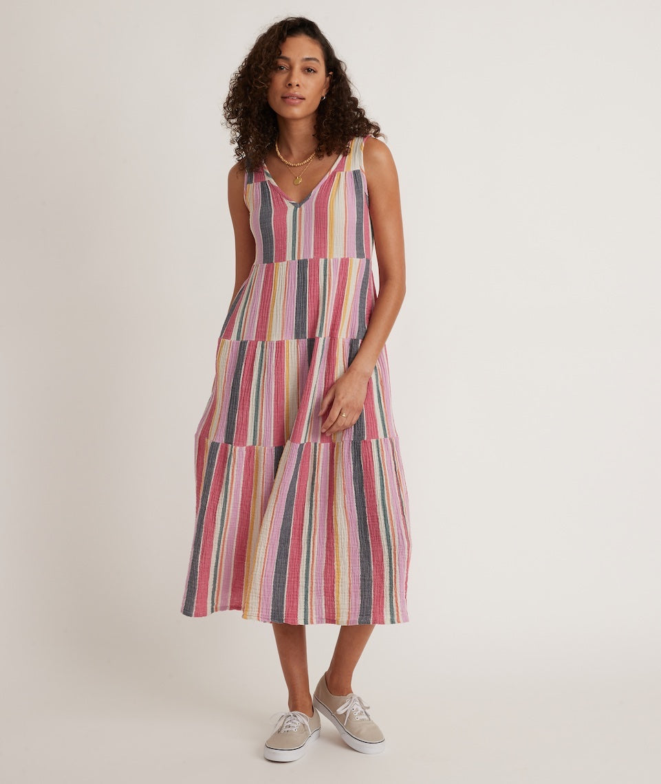 Corinne Maxi Dress Multi Stripe