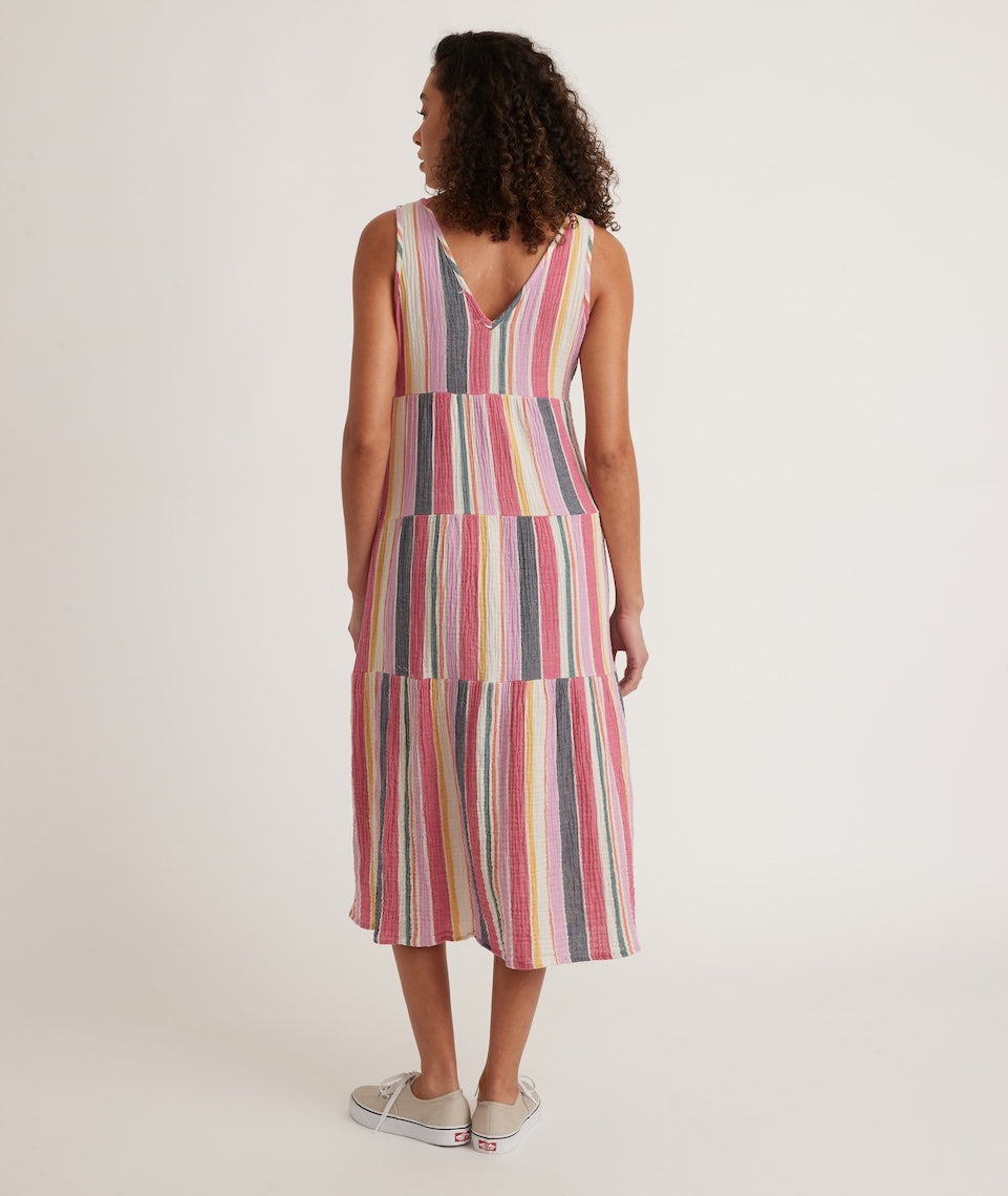 Corinne Maxi Dress Multi Stripe