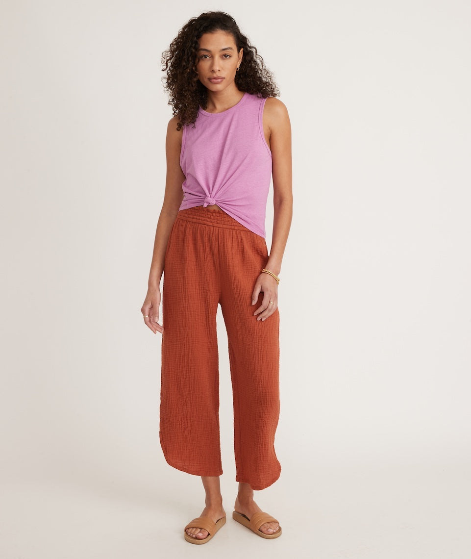 Corinne Wide Leg Pant Burnt Siena