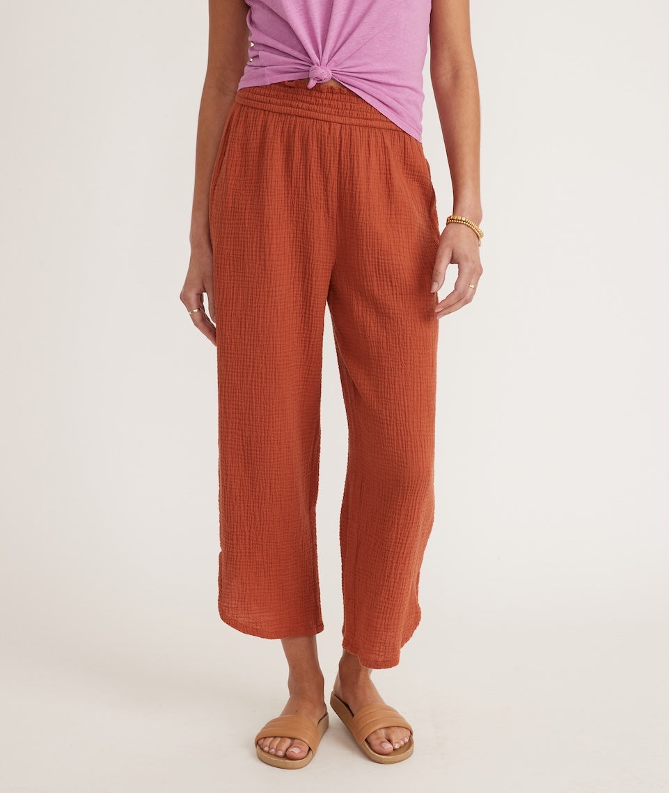 Corinne Wide Leg Pant Burnt Siena