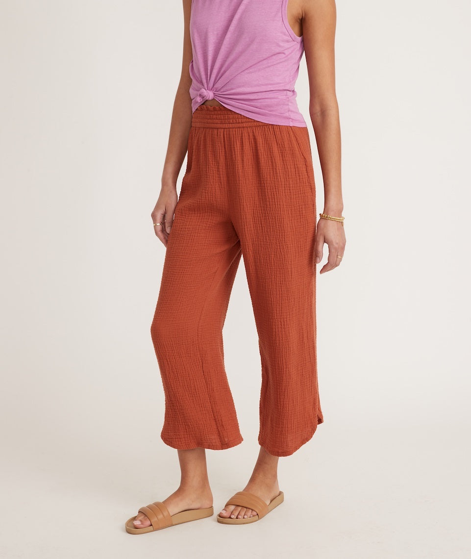 Corinne Wide Leg Pant Burnt Siena