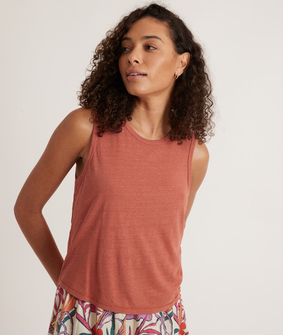 Hemp Cotton Tank Burnt Sienna