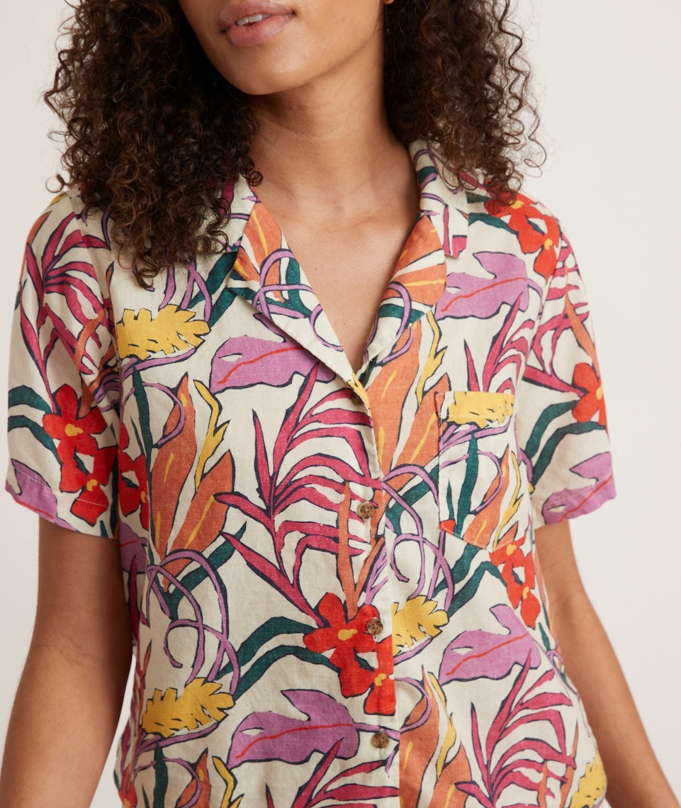 Lucy Resort Shirt Tropical Floral