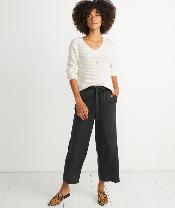 Spruce Wide Leg Pant in Faded Black – Marine Layer