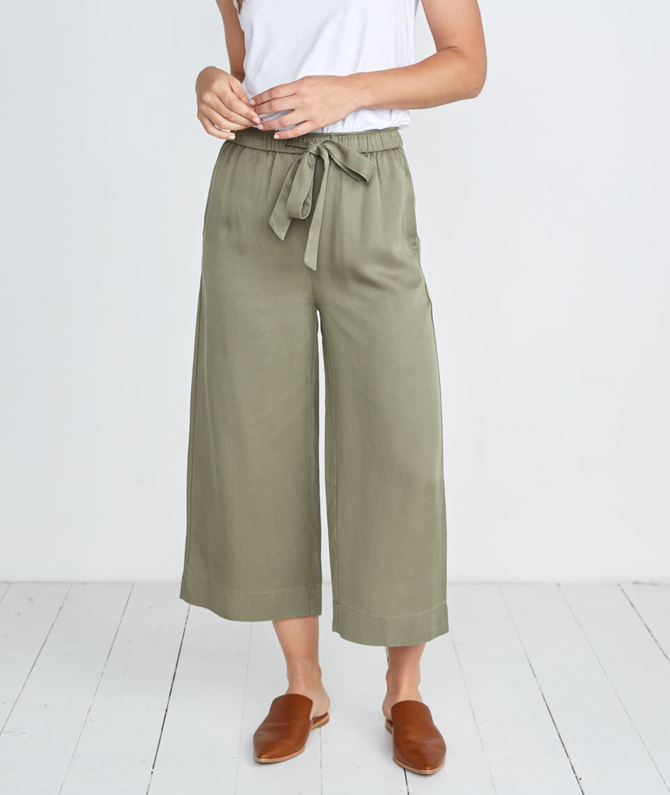 Spruce Wide Leg Pant Dusty Olive