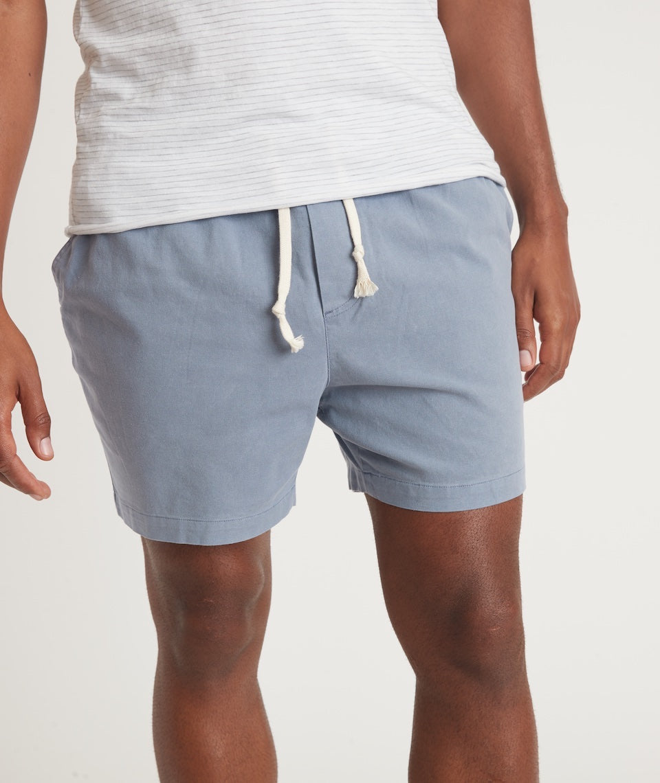 5" Saturday Canvas Short Faded Denim