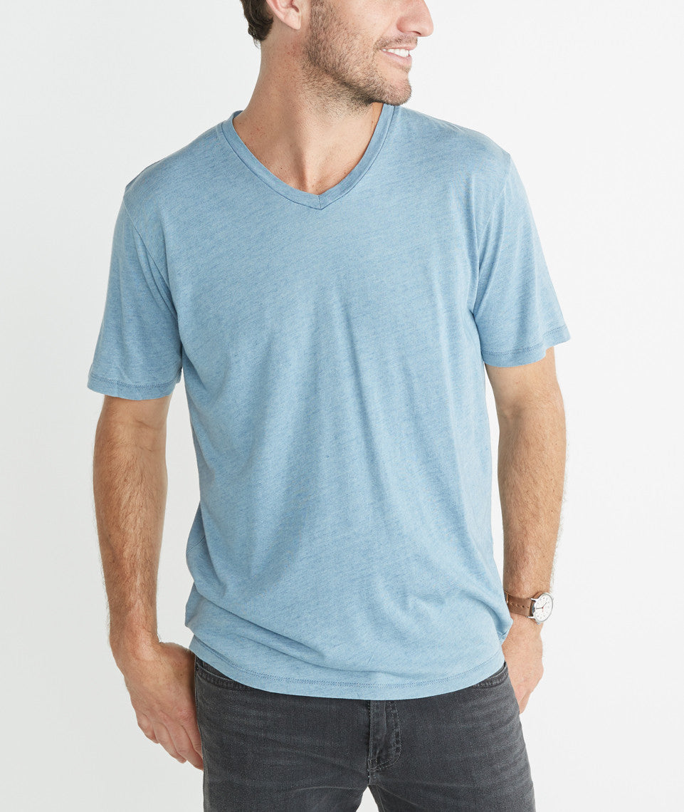 Signature V-Neck - Faded Indigo