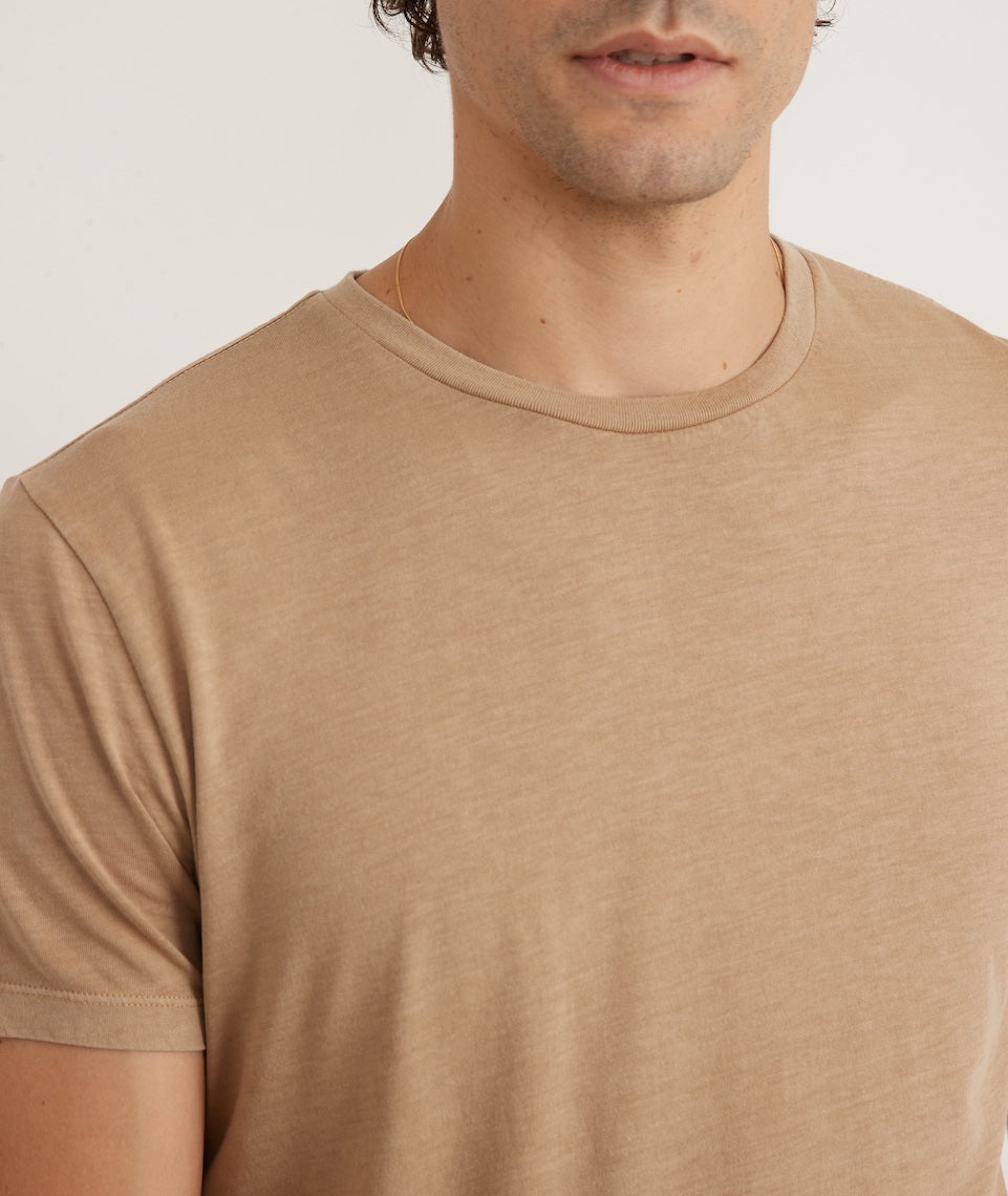 Marine Layer Signature Crew T-Shirt - Men´s Khaki S メンズ-