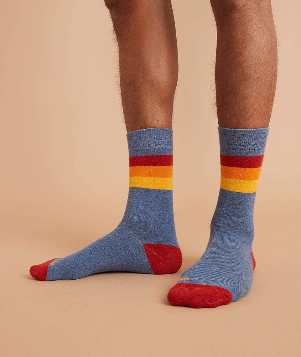 Crew Sock in Banks Stripe