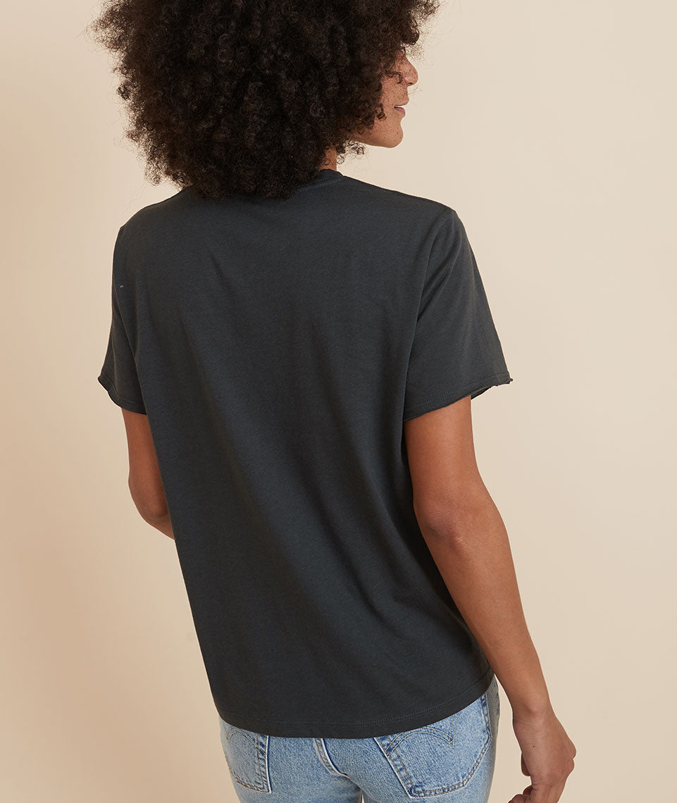 Boyfriend Crew Tee Faded Black