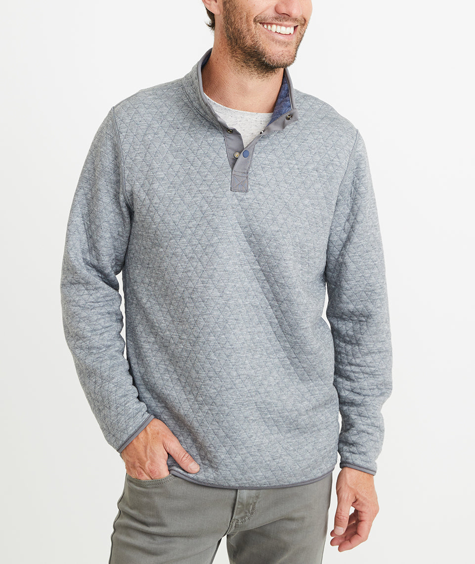 Corbet Pullover Bering Sea/Dark Heather Grey