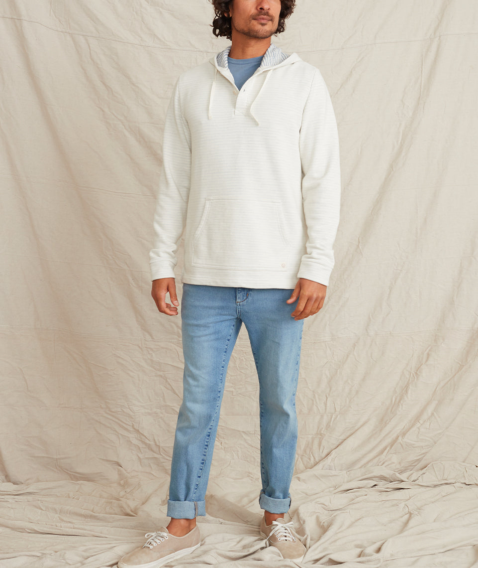 Montecito Beach Hoodie Blue/White Stripe